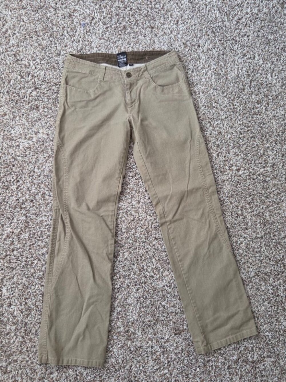 KUHL Womens Straight Leg Hiking Pants Size 6 Khaki Snap Closure Outdoor